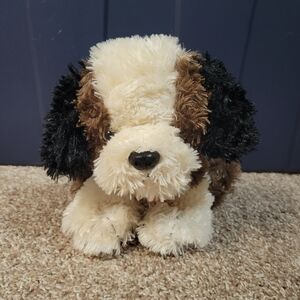 Fiesta Since 1972 Plush Dog Toy - Cream, Brown, and Black